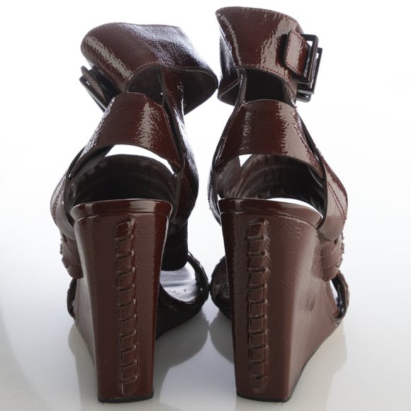 Alexander Wang Patent leather Kasia Wedge Sandals - Picture 4 of 10